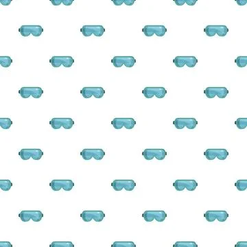 Protective welding goggles blue seamless pattern background Illustrazione stock