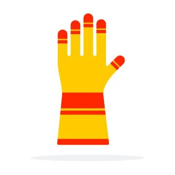 Protective work glove flat isolated vector Stock Illustration