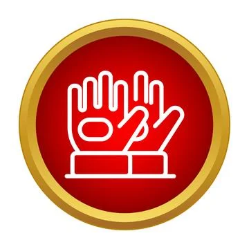 Protective work gloves icon symbol for safety Stock Illustration