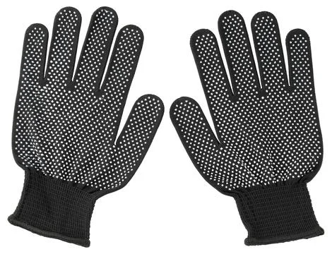 Protective work gloves PVC grip dots for secure handling and improved grip Photos