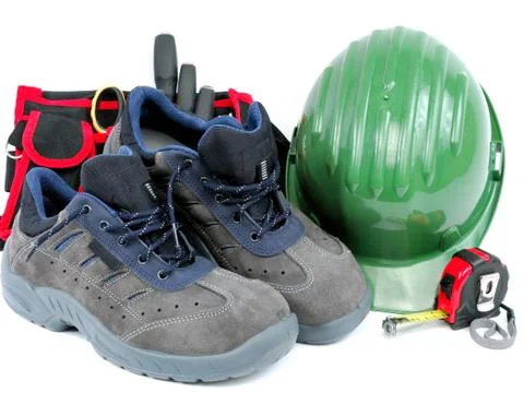 Protective work shoes Stock Photos