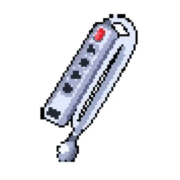 Protector power strip smart pixel art vector illustration Stock-Illustration