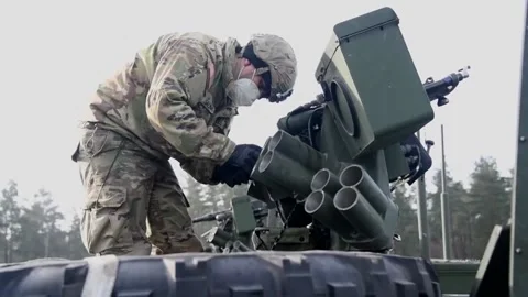 Protector RWS Live Fire - M1126 Stryker and Cougar MRAP (3) Stock Footage 162253670