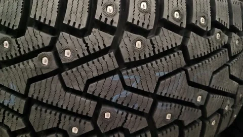 The protector of the studded tire of the car wheel Video stock 220445569