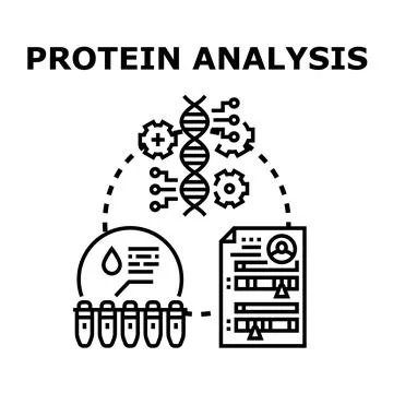 Protein analysis concept checking medical blood data 库存插图