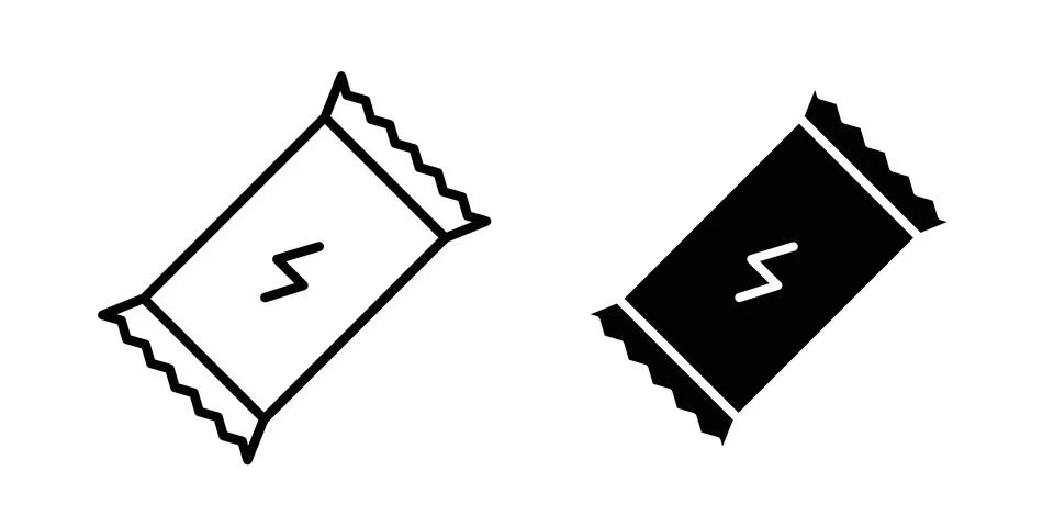 Protein bar icon bundle for website design projects Stock Illustration
