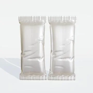 Protein bar packaging realistic render with realistic texture shiny or gloss Stock Photos