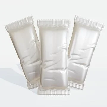 Protein bar packaging realistic render with realistic texture shiny or gloss Stock Photos