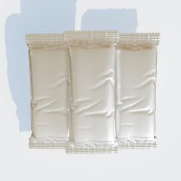 Protein bar packaging realistic render with realistic texture shiny or gloss Stock Photos