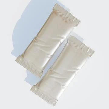 Protein bar packaging realistic render with realistic texture shiny or gloss Stock Photos