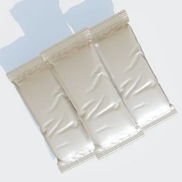 Protein bar packaging realistic render with realistic texture shiny or gloss Stock Photos