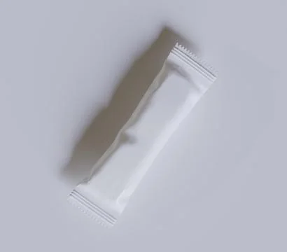 Protein bar packaging white color 3D render illustration Stock Illustration