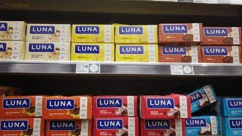 Protein Bars - Tracking Shot Stock Footage 101704458