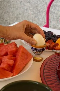Protein breakfast Stock Photos