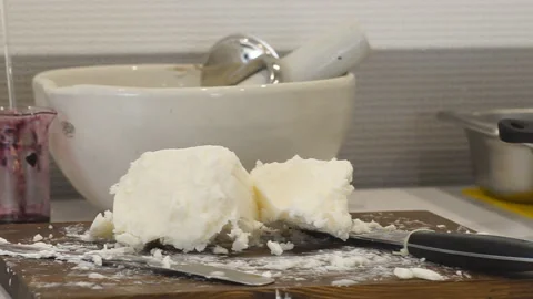 Protein component for cream preparation Stock Footage 157977032