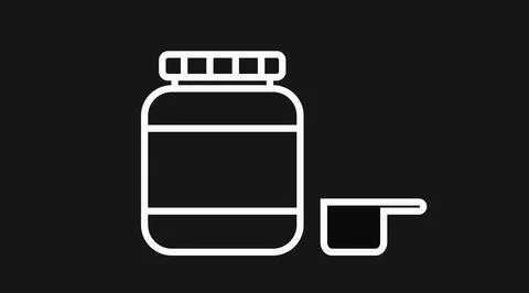 Protein container icon Illustrazione stock