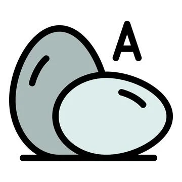 Protein eggs icon vector flat Stock Illustration