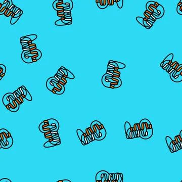 Protein folding biochemistry vector seamless pattern 스톡 일러스트