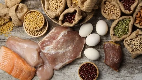 Protein food 스톡 동영상 80541654