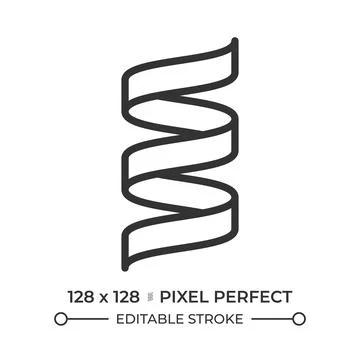 Protein molecule pixel perfect simple line icon Stock Illustration