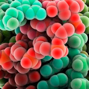 Protein molecules, artwork Stock Illustration