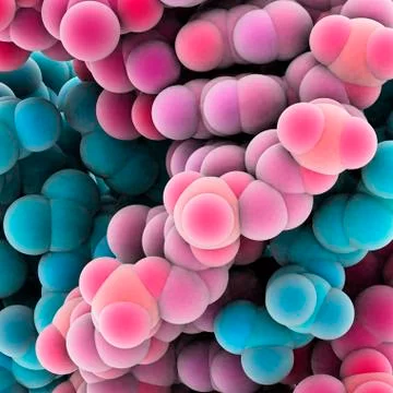 Protein molecules, artwork Illustrazione stock