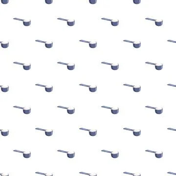 Protein powder scoops seamless pattern for fitness nutrition 스톡 일러스트