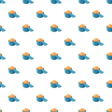 Protein powder scoops seamless pattern background イラスト素材