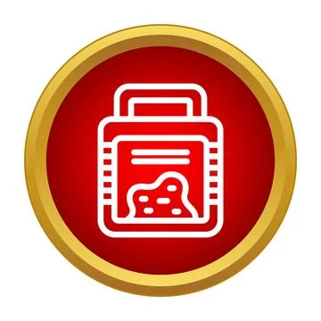 Protein powder supplement container icon representing fitness activity Stock Illustration