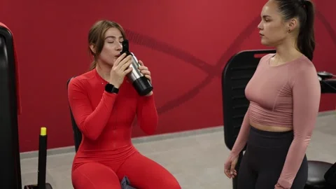Protein shake after workout Stock Footage 337114555