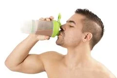 Protein shake sport fitness healthy lifestyle Stock Photos