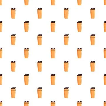 Protein shaker bottle seamless pattern for fitness backgrounds Stock Illustration