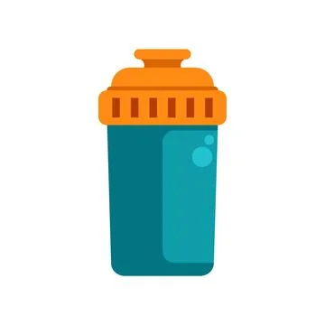 Protein shaker bottle vector icon for fitness and gym Stock Illustration