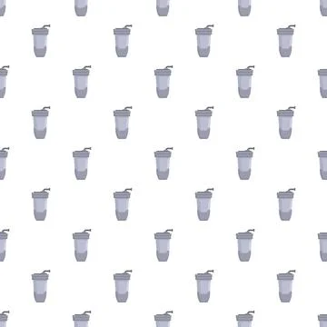 Protein shaker bottles repeating pattern for fitness background 스톡 일러스트