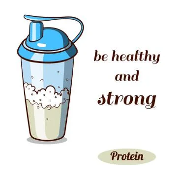 Protein Shaker Classic Stock Illustration