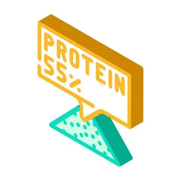Protein in spirulina isometric icon vector illustration Ilustração Stock