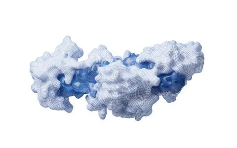 Protein structure with biological concept, 3d rendering. 스톡 일러스트
