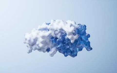 Protein structure with biological concept, 3d rendering. 库存插图