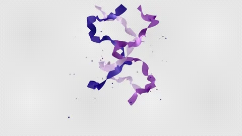 Protein Trimer Medical Visualization - Purple Alpha Loop Stock Footage 330983501