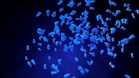 Proteins in motion Stock Footage 93741926