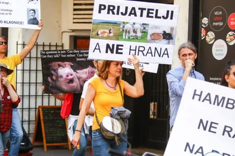 Protest against animal exploitation Stock Photos