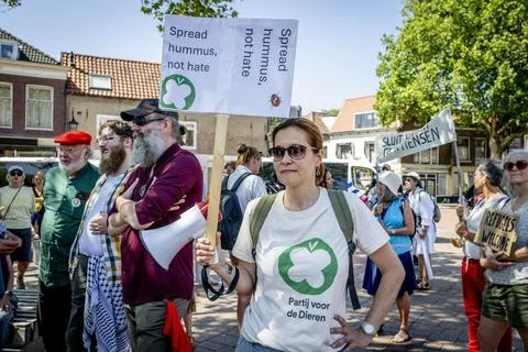 Protest against asylum seekers centre in Schiedam, Netherlands - 11 Jul 2026 Stock Photos