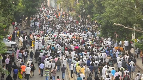 Protest against CAA and NRC Stock Footage 121683128