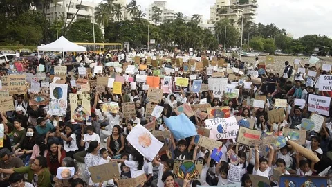 Protest against Climate Change Stock Footage 116741545