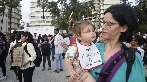 Protest against Climate Change Stock Footage 116741932
