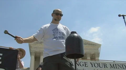 Protest against the death penalty  Stock Footage 7746061