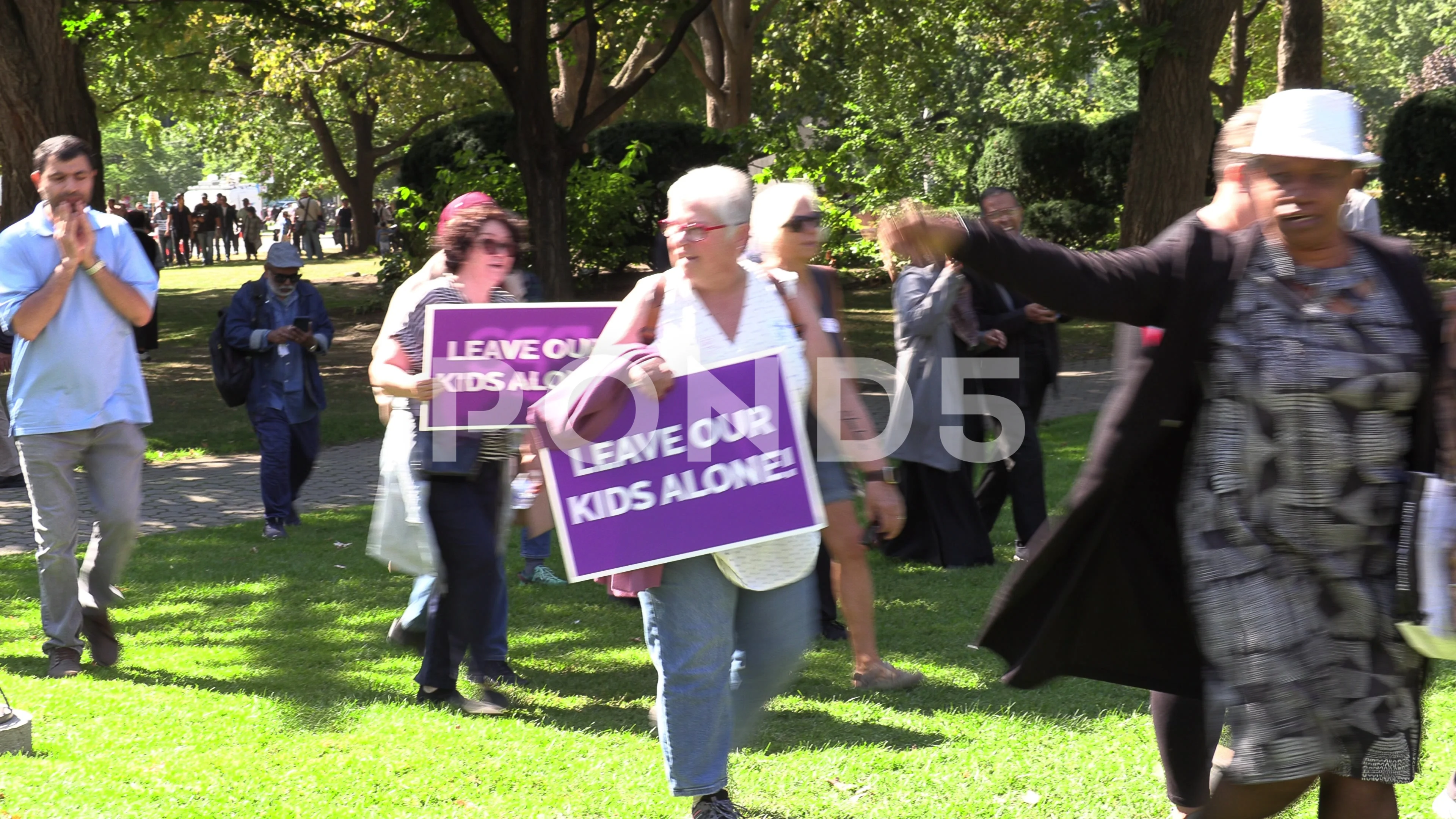 Protest against gay LGBTQ kids sex education and gender ideology in Toronto