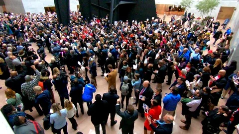 Protest against the Government Shutdown Stock Footage 101701737