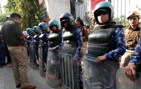 Protest against the implementation of the Citizenship Amendment Act 2019 in Indi Stock Photos
