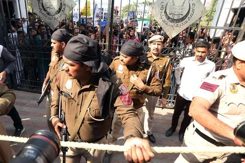 Protest against the implementation of the Citizenship Amendment Act 2019 in Indi Stock Photos